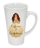 Caffine and Confidence Cone Mug