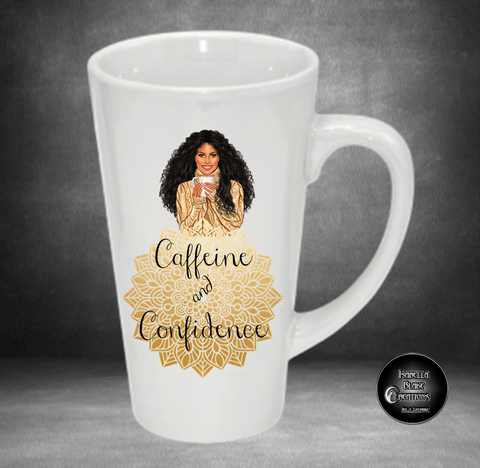Caffine and Confidence Cone Mug