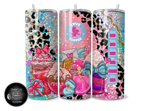 Love Coffee Leopard Print Tumbler