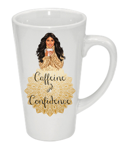 Caffine and Confidence Cone Mug